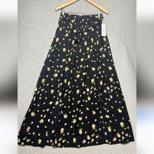 🌟NWT Patrons of Peace Floral High Slit Skirt